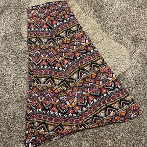Maxi Skirt w/ Multi Colored Design